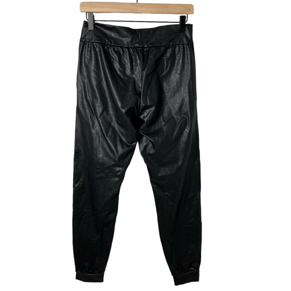 Commando Faux Leather Jogger Pants Black Size Medium Relaxed Fit - Picture 5 of 8